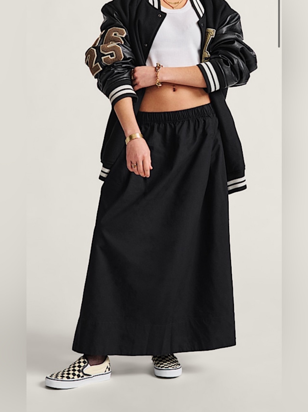 XS Vans Francesca Black Skirt with Pockets